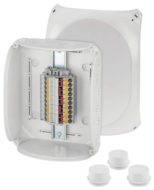 Hensel 62000421 Aftakdoos Met schroefklemmen, Halogeenvrij (l x b) 255 mm x 205 mm 2 stuk(s)