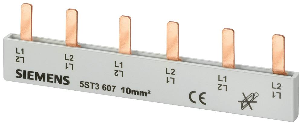 Siemens 5ST3611 Male verzamelrail, 10 mm2 aansluiting: 3x (2-fasig+HS/FS) contactveilig Penverzamelrail 10 stuk(s)