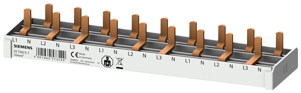 Siemens 5ST36737 Pensa.rail compact, 10 mm2 aansluiting 3p/N 9x compacte apparaat 1 te Penverzamelrail 1 stuk(s)