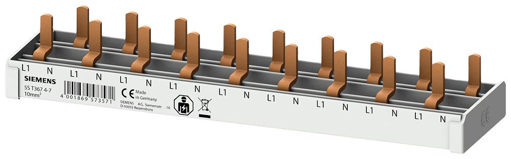Siemens 5ST36747 Pensa.rail compact, 10 mm2 aansluiting 1p/N 9x compacte apparaat 1 te Penverzamelrail 1 stuk(s)