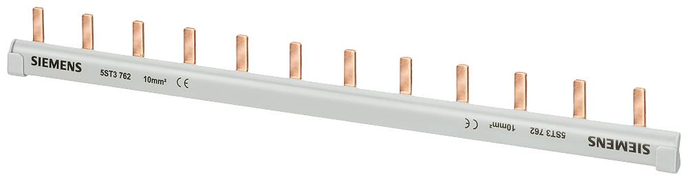 Siemens 5ST3762 Male verzamelrail, 1-fasig 10 mm2, 12 pennen, isolatie grijs snijdbaar Penverzamelrail 10 stuk(s)