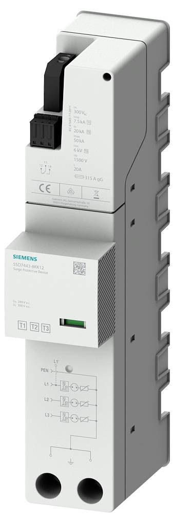 Siemens 5SD74438KK12 5SD7443-8KK12 Combi-afleider 1 stuk(s)