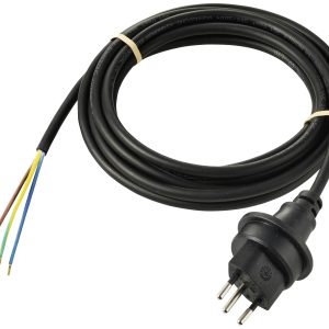 Sygonix SY-5768434 Aansluitkabel Stroom Zwart 3 m