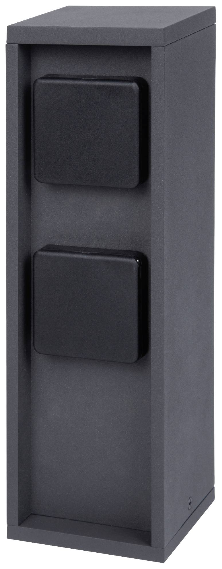 BOLD 10614 Buitenstopcontact 2-voudig Antraciet Zonder kabel