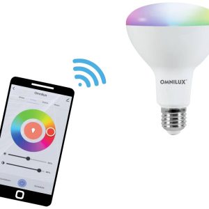 Omnilux 88000020 LED-lamp Energielabel F (A – G) E27 9 W Warmwit tot koudwit (Ø x l) 95 mm x 130 mm 1 stuk(s)