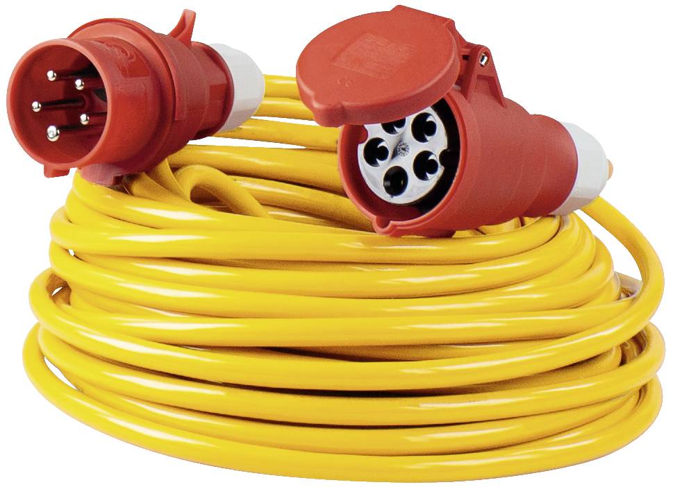 AS Schwabe 60771 Stroom Verlengkabel 32 A Geel 25 m AT-N07V3V3-F 5G 6 mm²