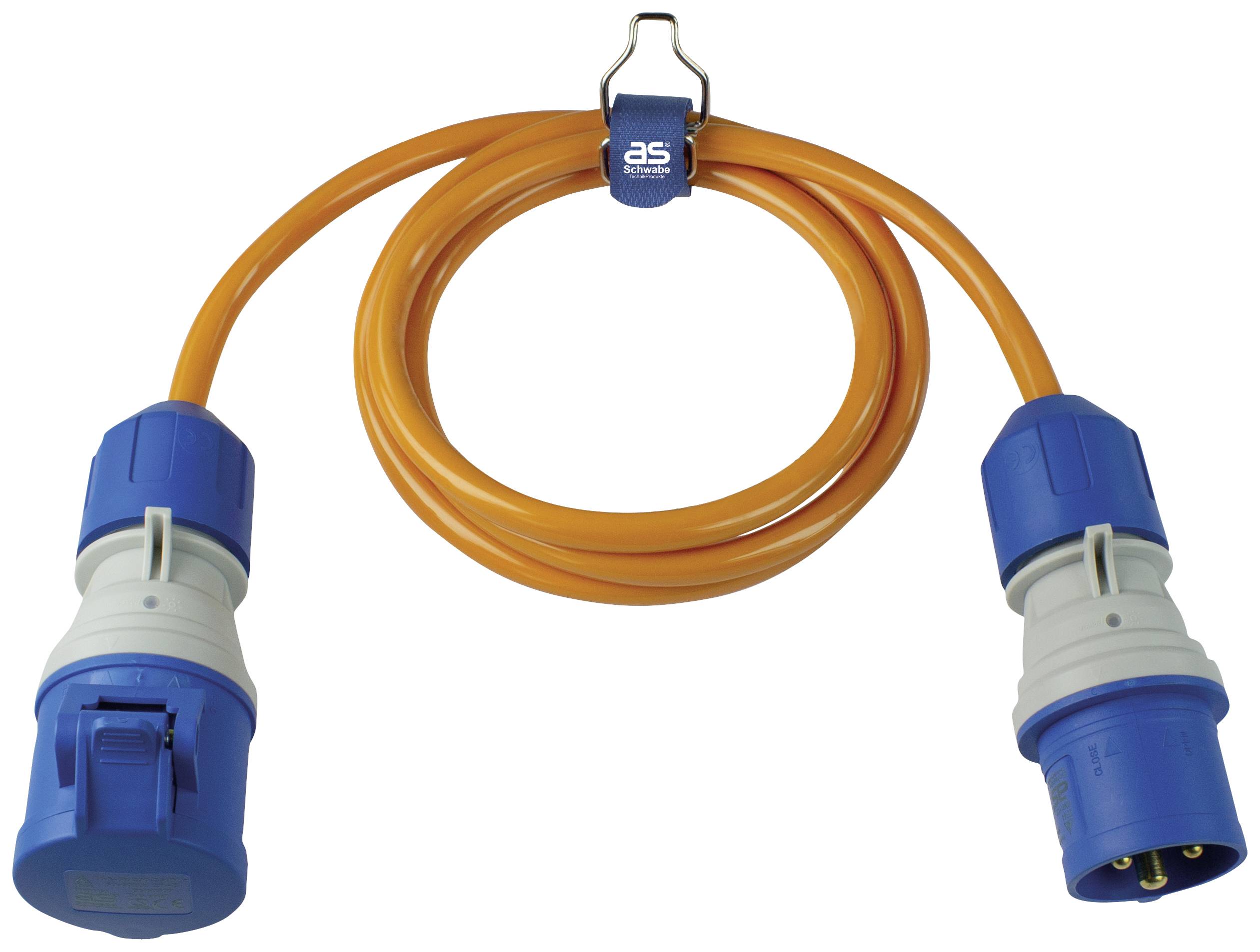 AS Schwabe 62430 Stroom Verlengkabel 16 A Oranje 1.5 m H07BQ-F 3G 2,5 mm²