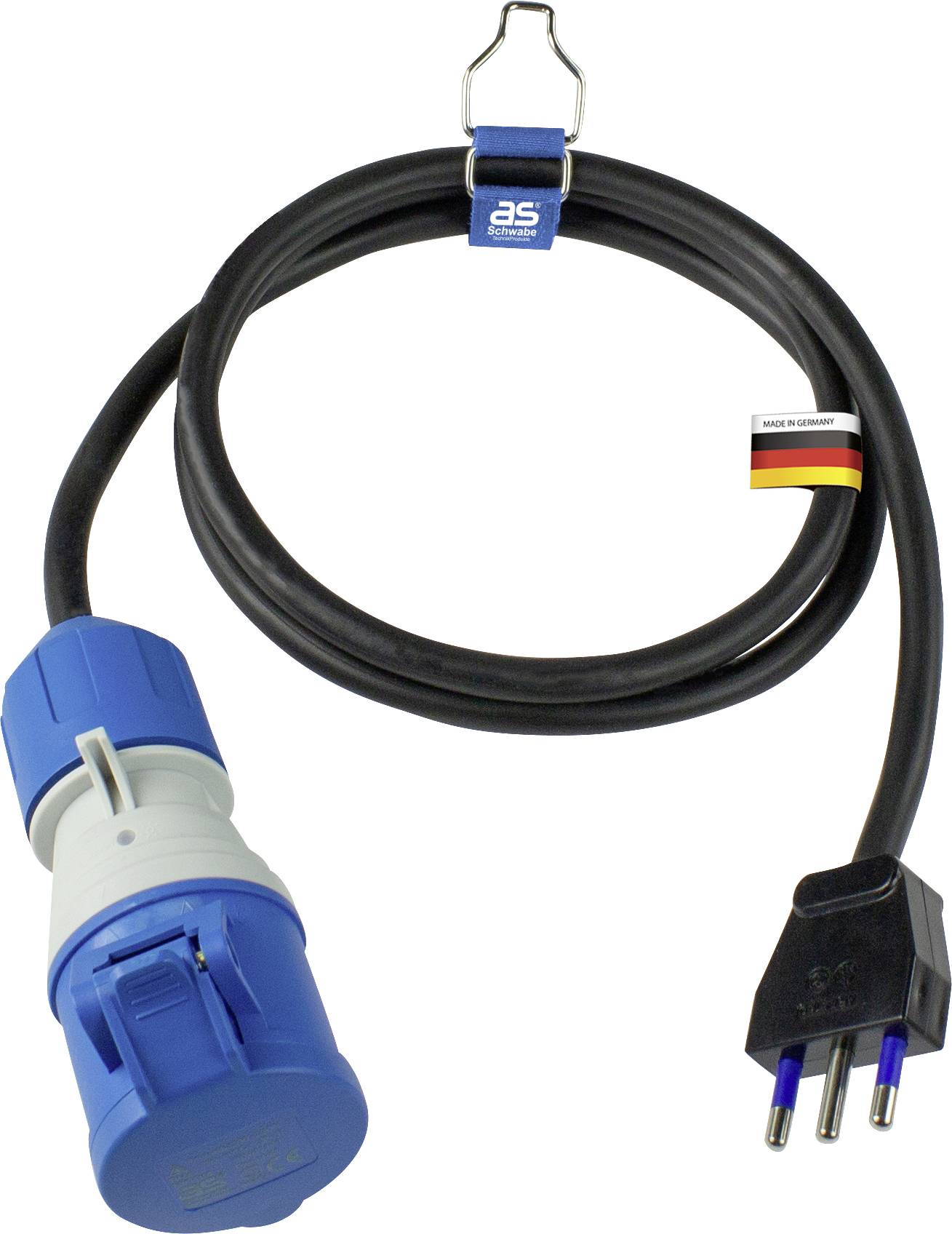 AS Schwabe 360486 Stroom Aansluitkabel 16 A Zwart 1.5 m H07RN-F 3G 2,5 mm²