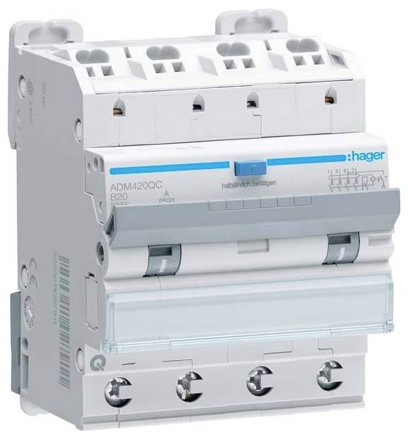 Hager ADM420QC Aardlekschakelaar/zekeringautomaat 230 V, 400 V