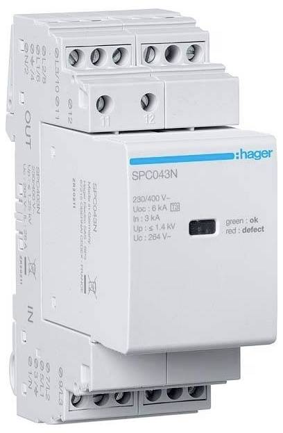 Hager SPC403N SPC403N Overspanningsafleider 1 stuk(s)
