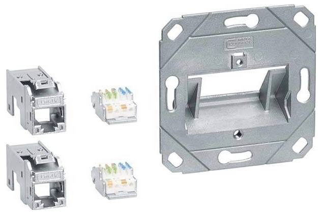Hager GMKSRJ45C6A2 Kabelgoot Data-aansluitmodule Cat 6 1 stuk(s) Grijs