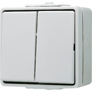 Jung 605W Dubbele schakelaar Compleet WG 600 Grijs 1 stuk(s)