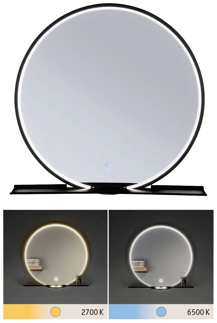 Paulmann Miro LED-spiegellamp LED 10.5 W Warmwit Zwart