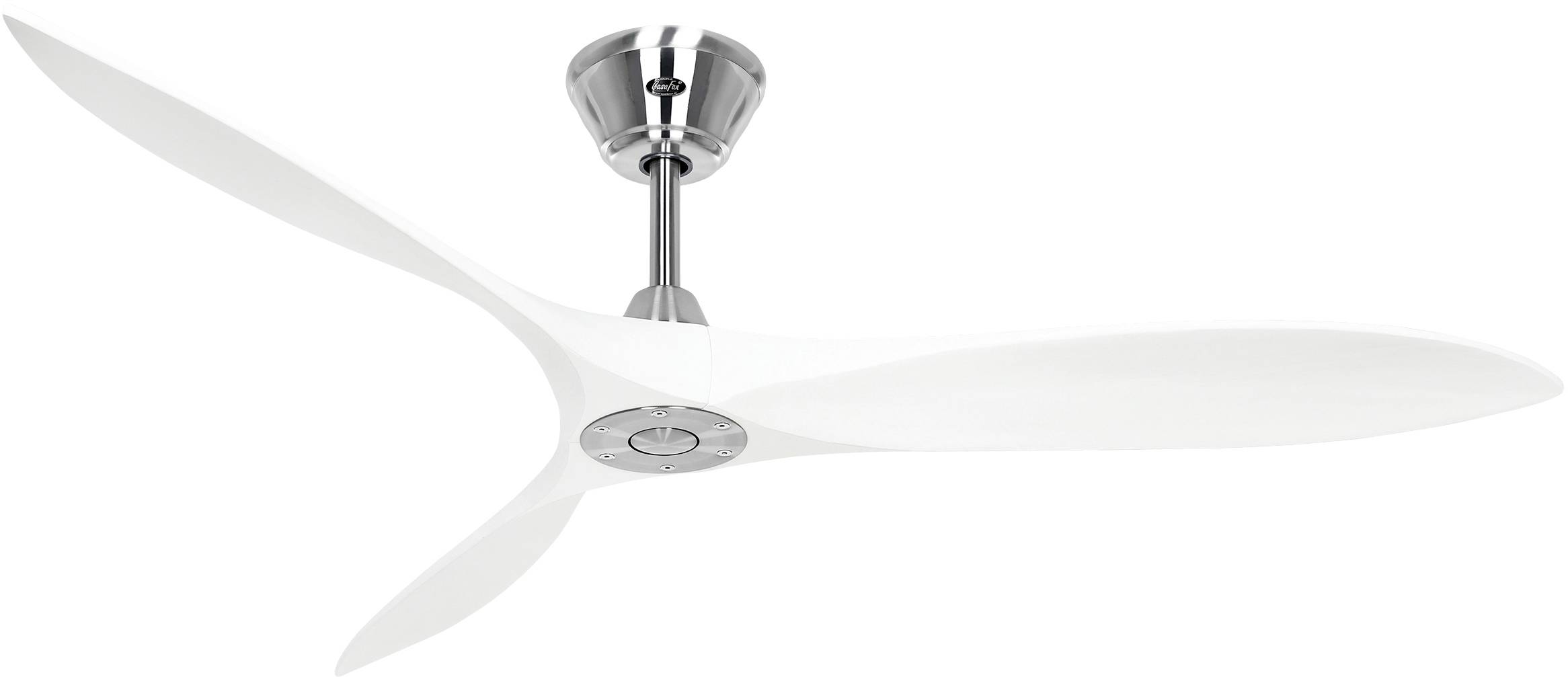 CasaFan ECO AIRSCREW 152 BN-MW Plafondventilator 28 W (Ø x h) 1520 mm x 275 mm Chroom Met afstandsbediening, Met winterm