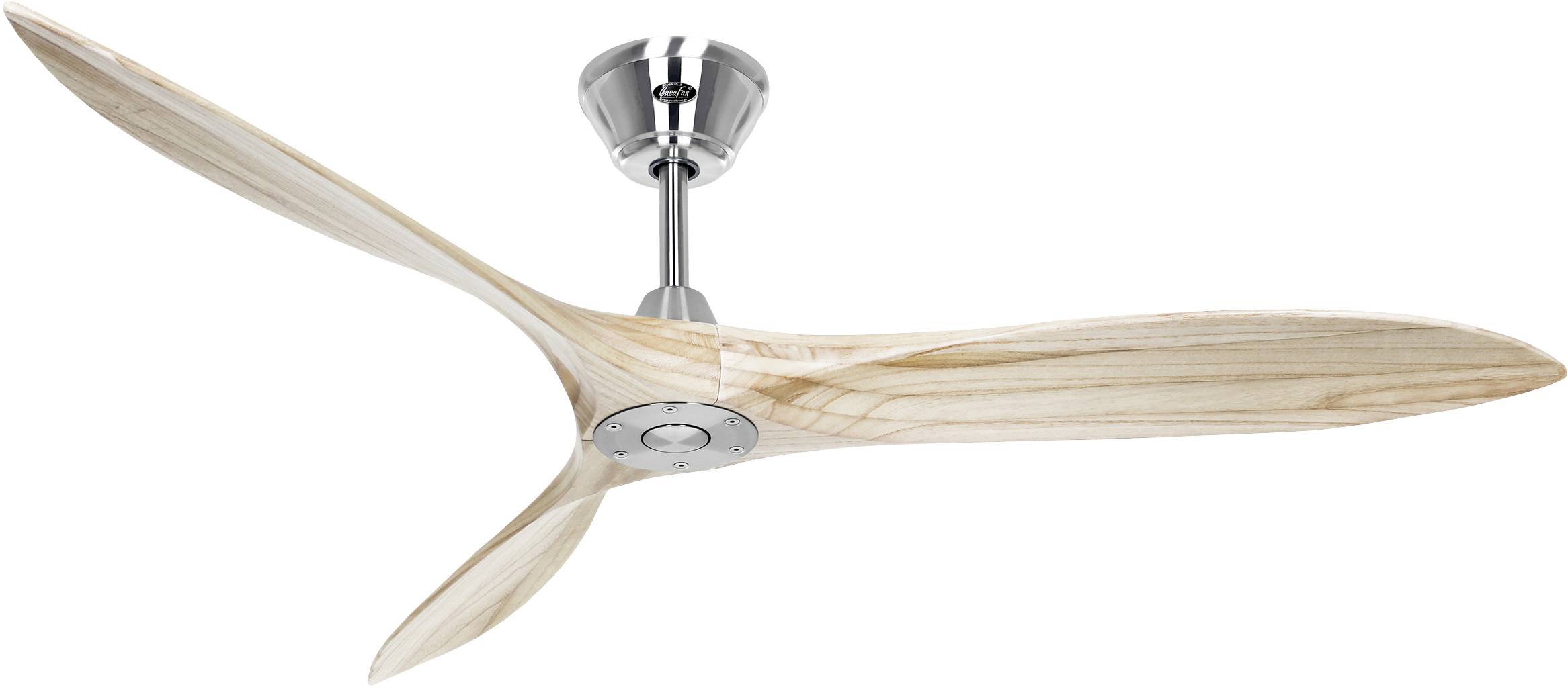 CasaFan ECO AIRSCREW 152 BN-NT Plafondventilator 28 W (Ø x h) 1520 mm x 275 mm Chroom Met afstandsbediening, Met winterm