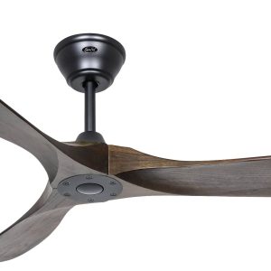 CasaFan ECO GENUINO 152 MS-NB Plafondventilator 16.6 W (Ø x h) 1520 mm x 285 mm Zwart (mat) Met afstandsbediening, Met w