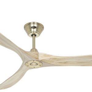 CasaFan ECO GENUINO 180 MG-NT Plafondventilator 30 W (Ø x h) 1800 mm x 290 mm Messing Met afstandsbediening, Met winterm