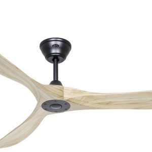CasaFan ECO GENUINO 180 MS-NT Plafondventilator 30 W (Ø x h) 1800 mm x 290 mm Zwart (mat) Met afstandsbediening, Met win