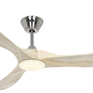CasaFan ECO GENUINO-L 152 BN-NT Plafondventilator 16.5 W (Ø x h) 1520 mm x 340 mm Chroom Met afstandsbediening, Met wint