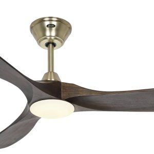 CasaFan ECO GENUINO-L 152 MG-NB Plafondventilator 16.5 W (Ø x h) 1520 mm x 340 mm Messing Met afstandsbediening, Met win