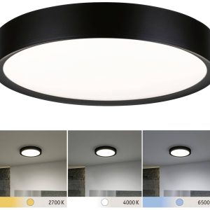 Paulmann 71086 Tega LED-plafondlamp LED 22.5 W Zwart (mat) Paulmann 71086 Tega LED-plafondlamp LED 22.5 W Zwart (mat)