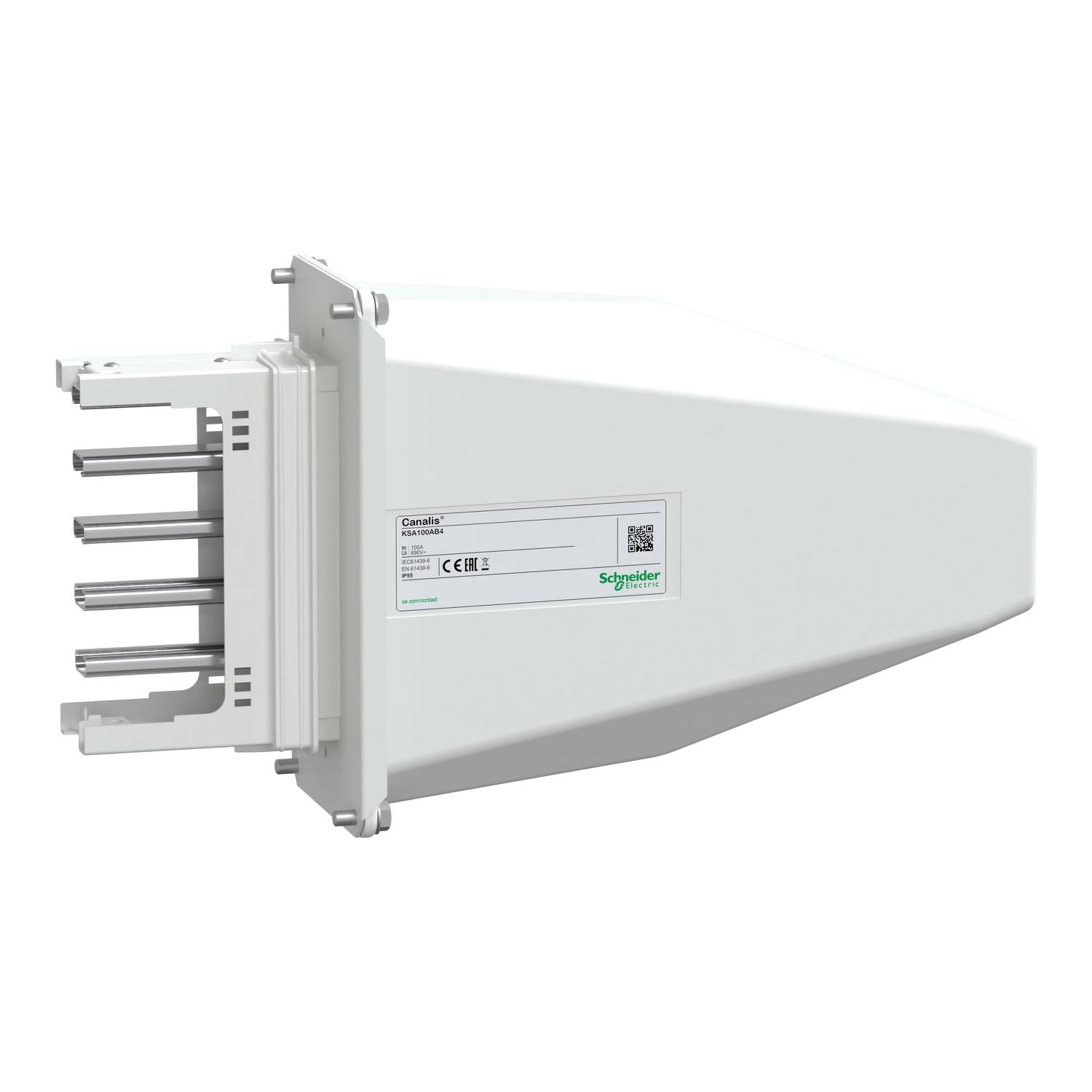 Schneider Electric KSA100AB4 KSA eindvoeding, 100A, links- + rechts montage Eindvoeding Wit 1 stuk(s)