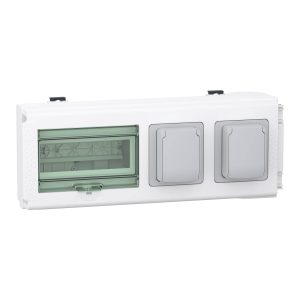 Schneider Electric KNB32CP11F GN-adapter voor uitgaande stroom, 32A, leeg voor 8 deeleenheden + 2 NF-stopcontacten Verde