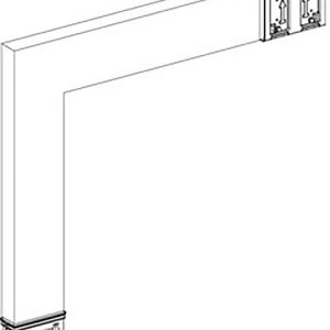 Schneider Electric KSA400DLF43A KSA hoekelement, 400A, vlak PE buiten, lengte van de vertanding Hoekprofiel 1 stuk(s)