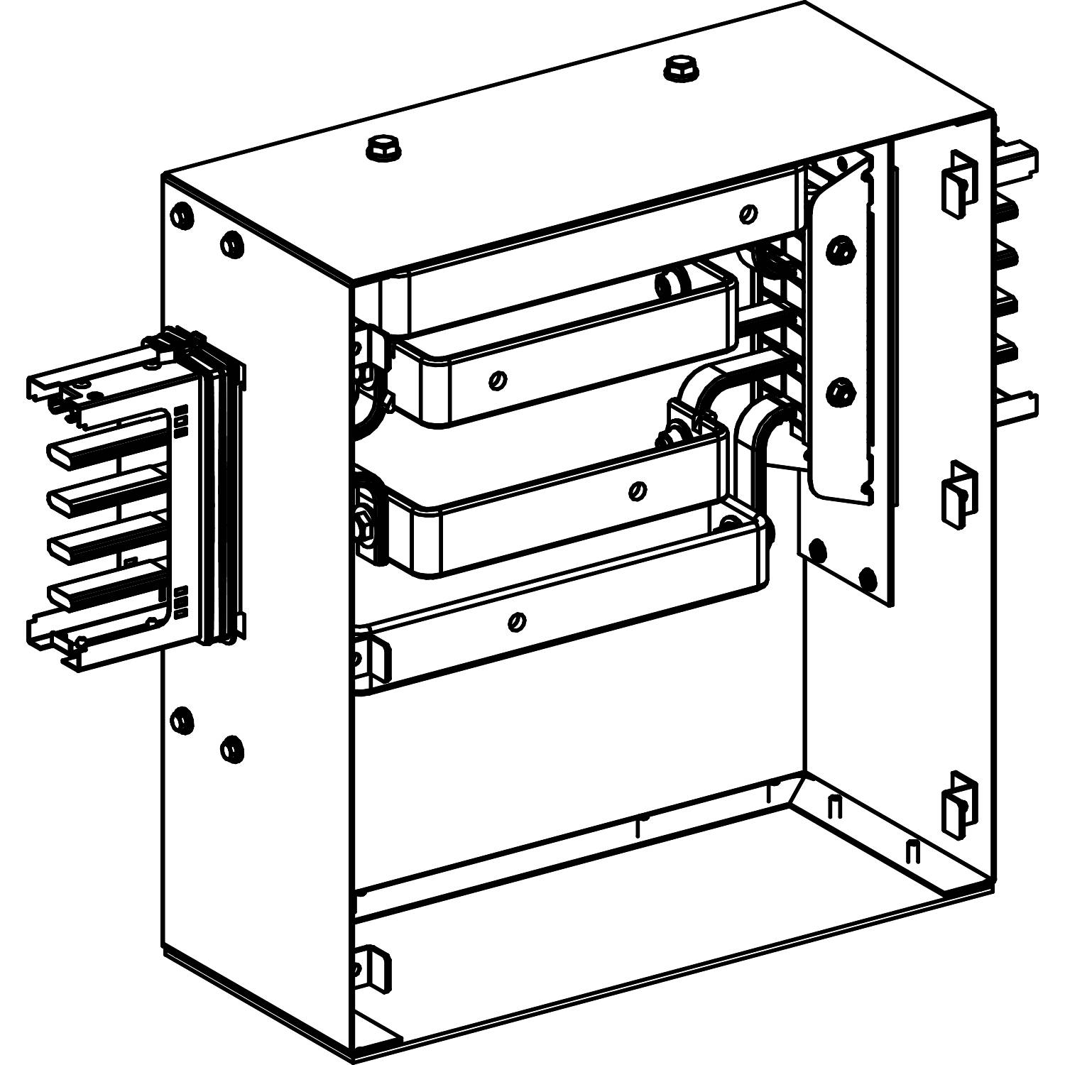 Schneider Electric KSA250ABT4 KSA centrale voeding, 250A Middenvoeding Wit 1 stuk(s)