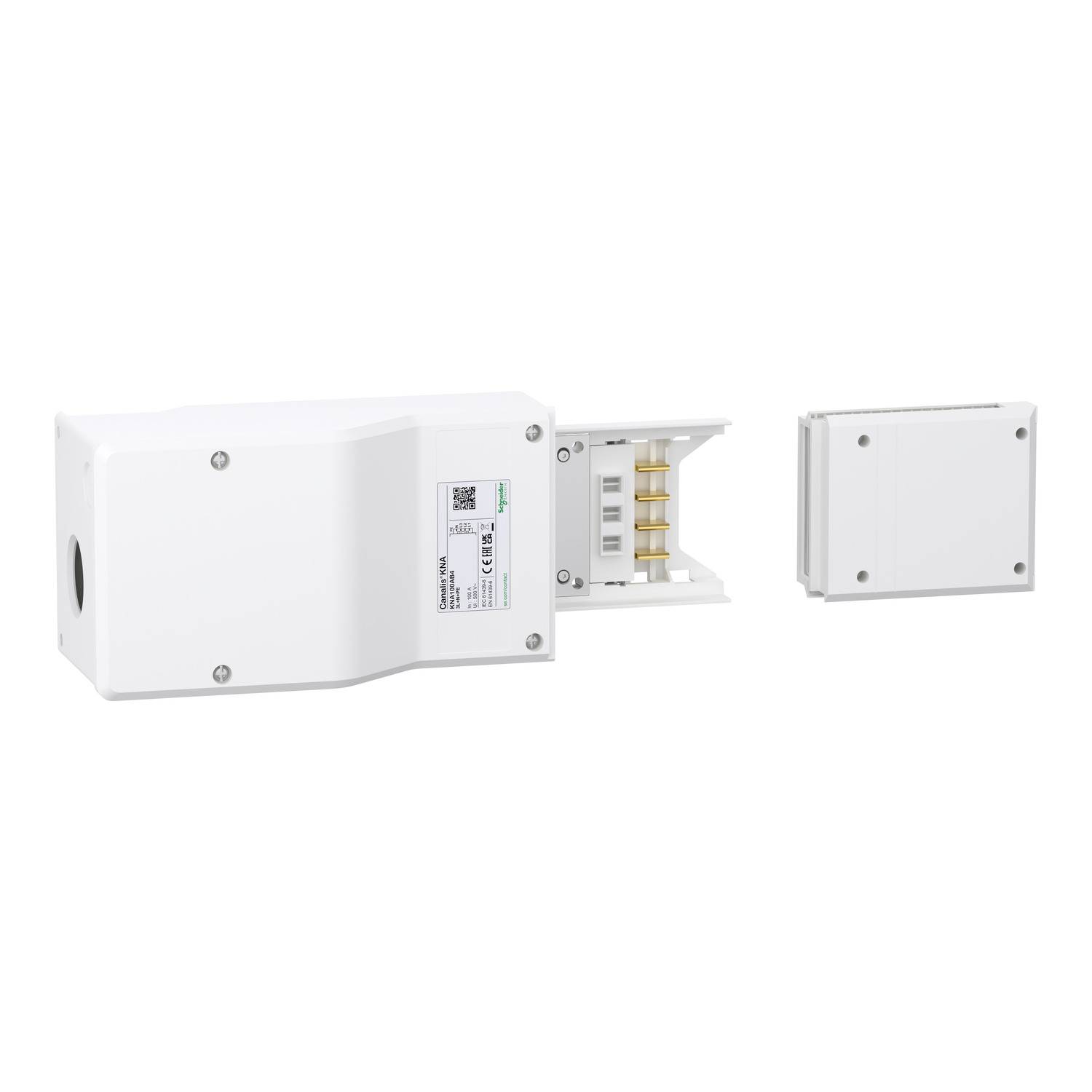 Schneider Electric KNA100AB4 KNA eindvoeding, 100A, links of rechts Voedingsbox Wit 1 stuk(s)