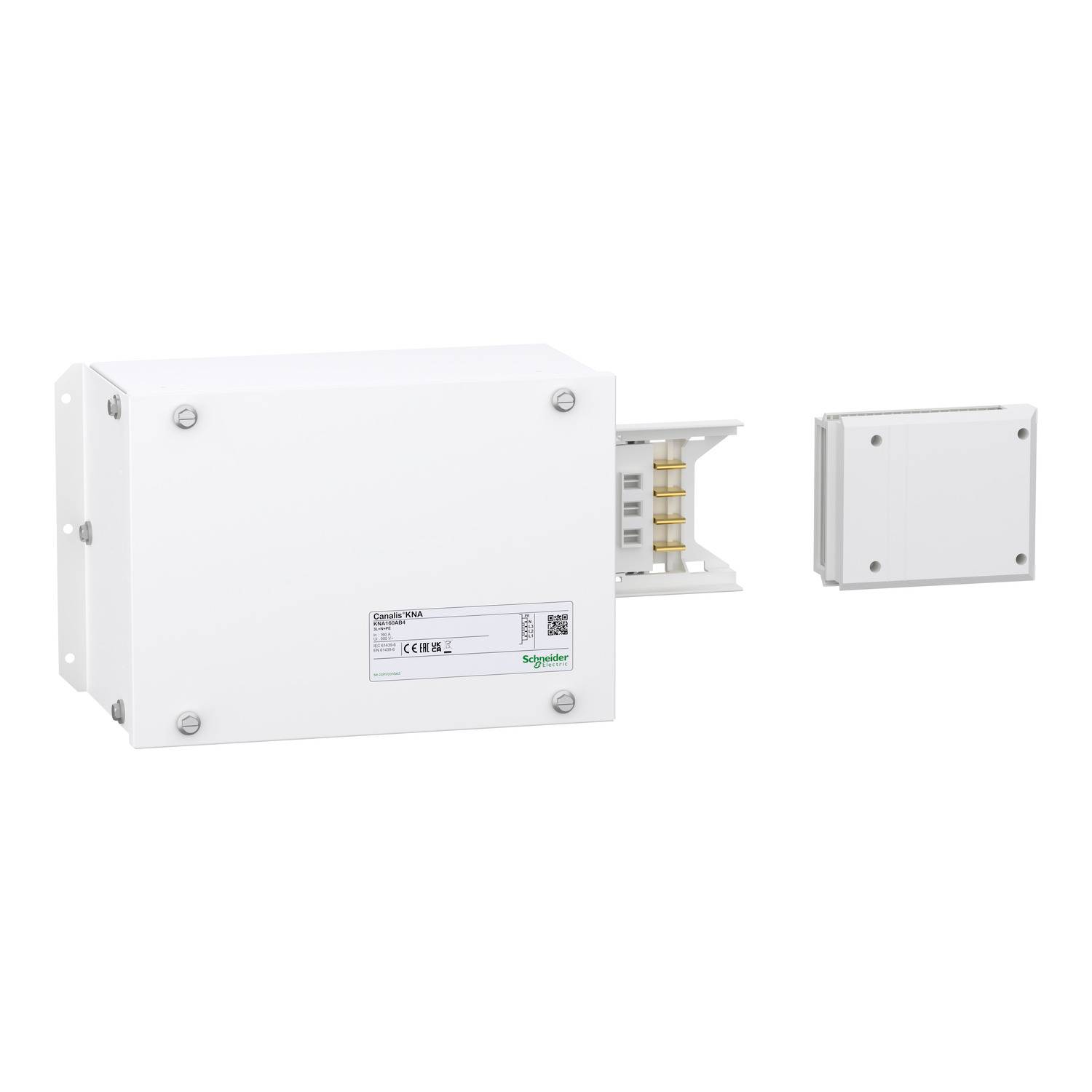 Schneider Electric KNA160AB4 KNA eindvoeding, 160A, links of rechts Voedingsbox Wit 1 stuk(s)