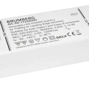 Brumberg 17232000 LED-transformator Energielabel G (A – G) 120 W 24 V Dimbaar 1 stuk(s) Brumberg 17232000 LED-transformator Energielabel G (A – G) 120 W 24 V Dimbaar 1 stuk(s)