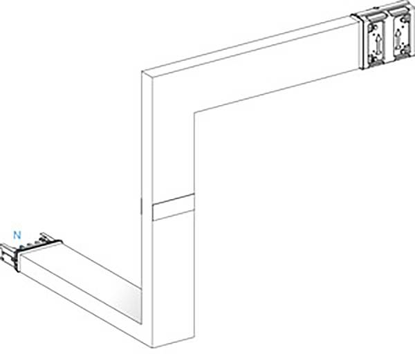 Schneider Electric KSA250DMBK43F KSA meervoudige richtingsverandering, 250A, naar rechts, brandschot Verdeelkastaccessoi
