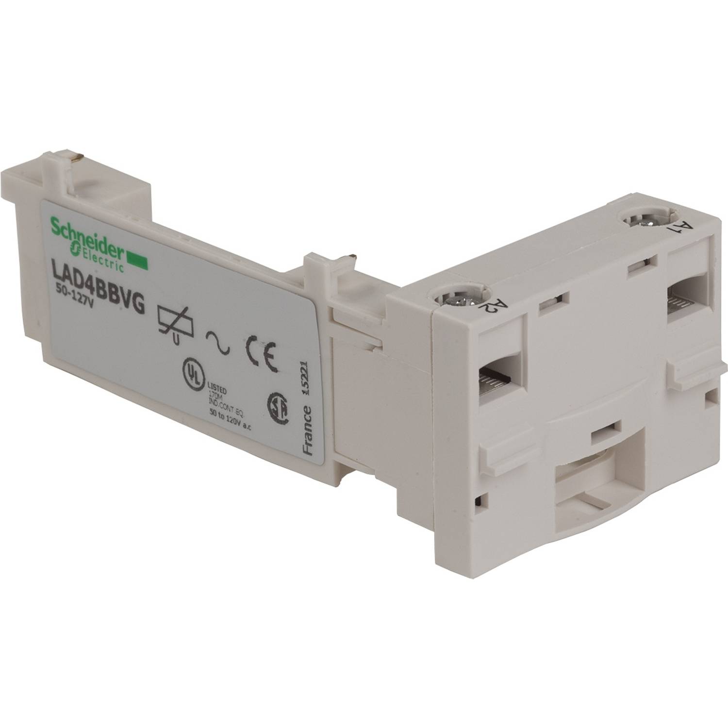 Schneider Electric LAD4BBVG Spoeladapter, Retrofit, VAR 50-127VAC, voor D09/D38 Verdeelkastaccessoire 1 stuk(s)