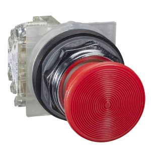 Schneider Electric 9001KR24RH13 Drukknop Ø 30, metalen frontr., paddenstoelknop Ø 35 mm, rood, 1 W Verdeelkastaccessoire