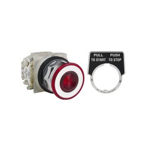 Schneider Electric 9001KR9RH2 Drukknop, rood, of verlichte melder type K, Ø30, geschakeld, rustend, 2S+2Ö Verlichte druk Schneider Electric 9001KR9RH2 Drukknop, rood, of verlichte melder type K, Ø30, geschakeld, rustend, 2S+2Ö Verlichte druk