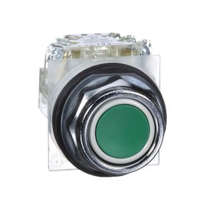 Schneider Electric 9001KR1GH13 Drukknop, groen Ø 30, vlak, zonder vergrendeling, 1 W. Verdeelkastaccessoire 1 stuk(s)