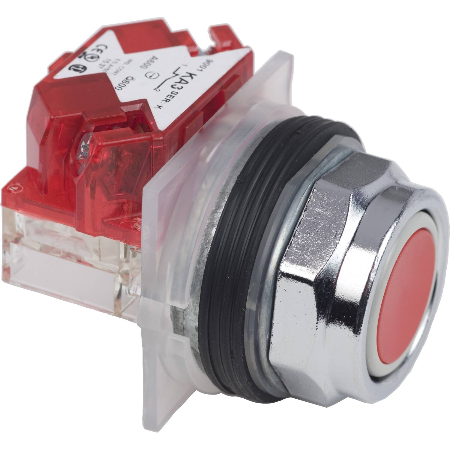 Schneider Electric 9001KR1RH6 Drukknop, rood Ø 30, o. vergrendeling, 1 Ö Verdeelkastaccessoire 1 stuk(s)