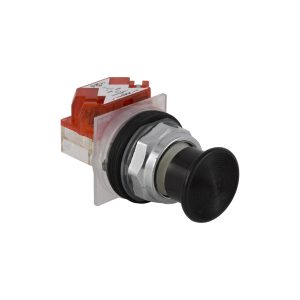 Schneider Electric 9001KR24BH13 Drukknop Ø 30, metalen frontr., paddenstoelknop Ø 35 mm, zwart, 1 W Verdeelkastaccessoir
