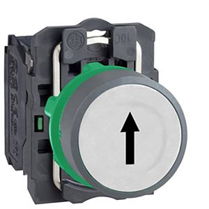 Schneider Electric XB5AA3341C0 Drukknop, compl, kunststof, tastend, wit, pijl hoog, 22 mm, 1S, in grijs Verdeelkastacces Schneider Electric XB5AA3341C0 Drukknop, compl, kunststof, tastend, wit, pijl hoog, 22 mm, 1S, in grijs Verdeelkastacces