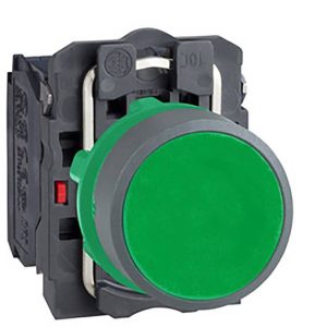 Schneider Electric XB5AA35C0 Drukknop, compl, kunststof, tastend, groen, 22 mm, 1S+1Ö, grijs Verdeelkastaccessoire 1 stu Schneider Electric XB5AA35C0 Drukknop, compl, kunststof, tastend, groen, 22 mm, 1S+1Ö, grijs Verdeelkastaccessoire 1 stu