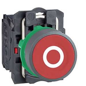 Schneider Electric XB5AA4322C0 Drukknop, compl, kunststof, tastend, rood, gelabeld O, 22 mm, 1Ö, in grijs Verdeelkastacc Schneider Electric XB5AA4322C0 Drukknop, compl, kunststof, tastend, rood, gelabeld O, 22 mm, 1Ö, in grijs Verdeelkastacc