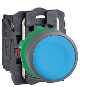 Schneider Electric XB5AA65C0 Drukknop, compl, kunststof, tastend, blauw, 22 mm, 1Ö+1S, grijs Verdeelkastaccessoire 1 stu Schneider Electric XB5AA65C0 Drukknop, compl, kunststof, tastend, blauw, 22 mm, 1Ö+1S, grijs Verdeelkastaccessoire 1 stu