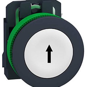 Schneider Electric XB5FA3341 Drukknop, compl, Flush, kunststof, wit, 30 mm, 1S, IP69K, pijl in zwart Verdeelkastaccessoi Schneider Electric XB5FA3341 Drukknop, compl, Flush, kunststof, wit, 30 mm, 1S, IP69K, pijl in zwart Verdeelkastaccessoi
