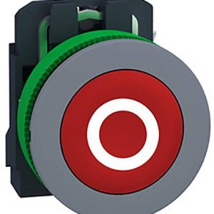 Schneider Electric XB5FA4322C0 Drukknop, compl, kunststof, schakelend, rood, met opschrift O, 30 mm, 1Ö, in grijs Verdee Schneider Electric XB5FA4322C0 Drukknop, compl, kunststof, schakelend, rood, met opschrift O, 30 mm, 1Ö, in grijs Verdee