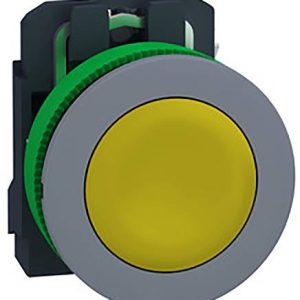 Schneider Electric XB5FA51C0 Drukknop, compleet, kunststof, schakelend, geel, 30 mm, 1S, in grijs Verdeelkastaccessoire Schneider Electric XB5FA51C0 Drukknop, compleet, kunststof, schakelend, geel, 30 mm, 1S, in grijs Verdeelkastaccessoire