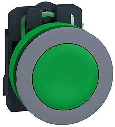 Schneider Electric XB5FA31C0 Drukknop, compleet, kunststof, tastend, groen, 30 mm, 1S, grijs Verdeelkastaccessoire 1 stu