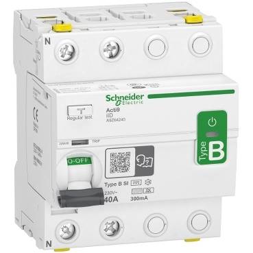 Schneider Electric A9Z64240 Aardlekschakelaar Aardlekschakelaar voor AC/DC B 40 A 0.3 A