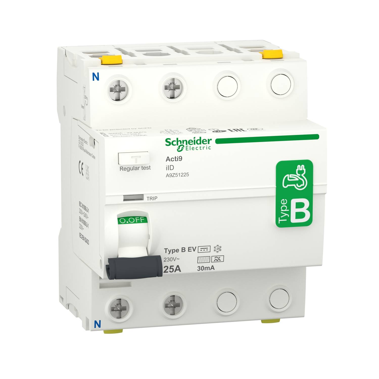 Schneider Electric A9Z51225 Aardlekschakelaar Voor laadstation B 25 A 0.03 A