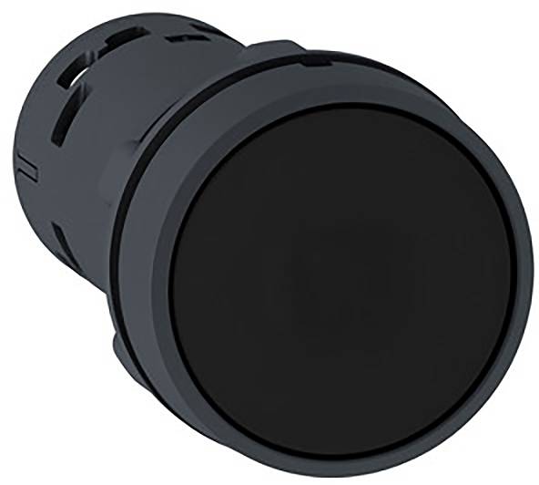 Schneider Electric XB7NA25 Druktoets, Harmony XB7, monoblock, kunststof, Ø 22 mm, zwart, 1S+1Ö, schroefklem Verdeelkasta
